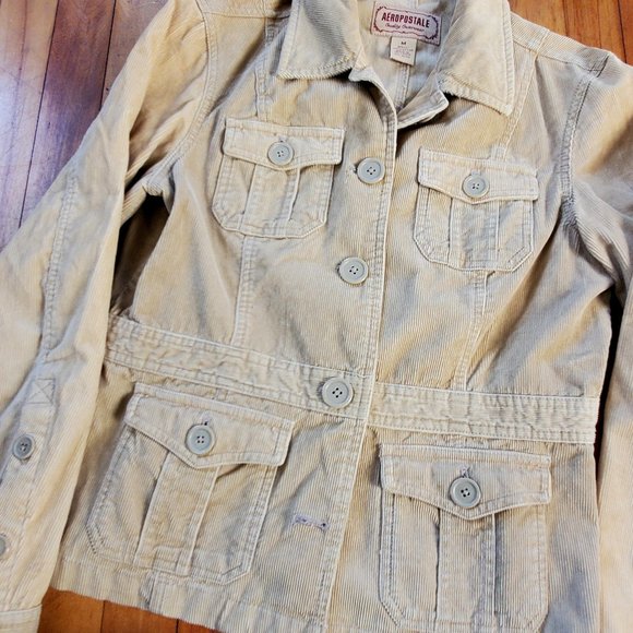 Aeropostale Vintage Corduroy Jacket, Tan, Women's Size M - Picture 8 of 16